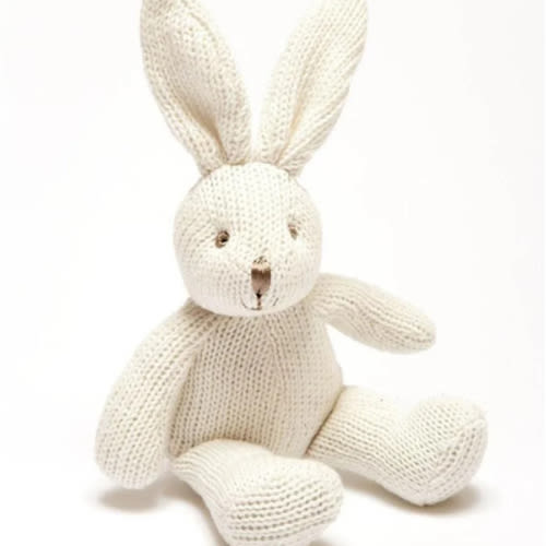 Organic Knitted Bunny Rattle