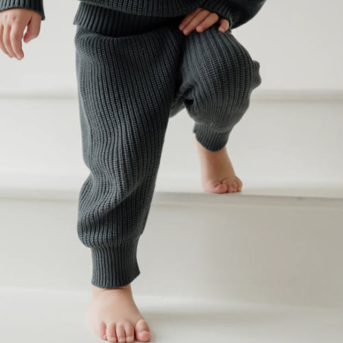 Chunky Knit Pants - Stormy l Pine Kids & Co – Pine Kids Co