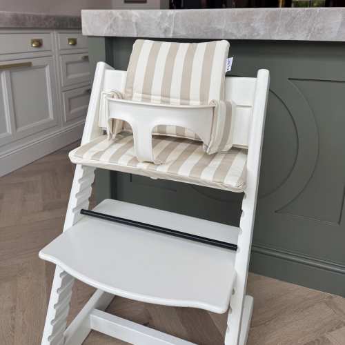 Wipeable Cushion the Stokke Tripp Trapp Highchair - Dove Stripes