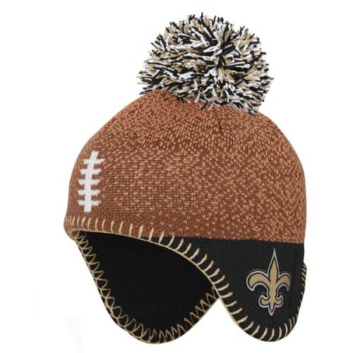New Orleans Saints Outerstuff Infant Football Head Knit Hat - Brown