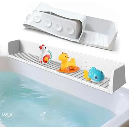 Splash Guard for Bathtub,Bathtub Organizer & Splash Guard ,Safe Bathroom Waterproof Cover,Longer Silicone tub Waterproof cover-31.4in,Practical Bath Accessory