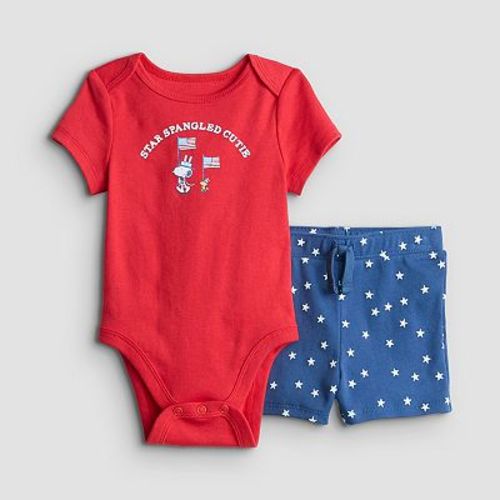 Baby Jumping Beans® Star Spangled Cutie Bodysuit & Knit Shorts Set