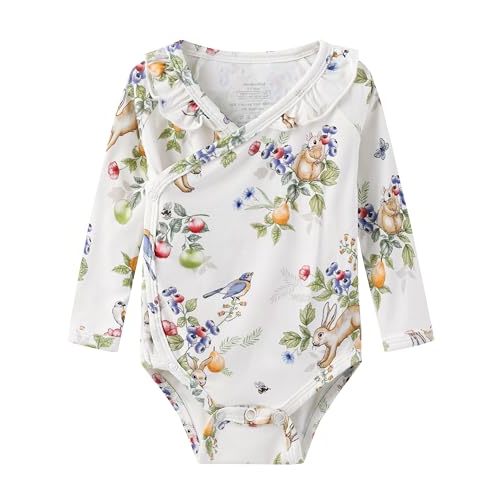 BambooBud Baby Bodysuits Unisex Bodysuit Boys Girls Clothes Snap Pajamas Viscose from Bamboo Infant Toddler Sleepwear