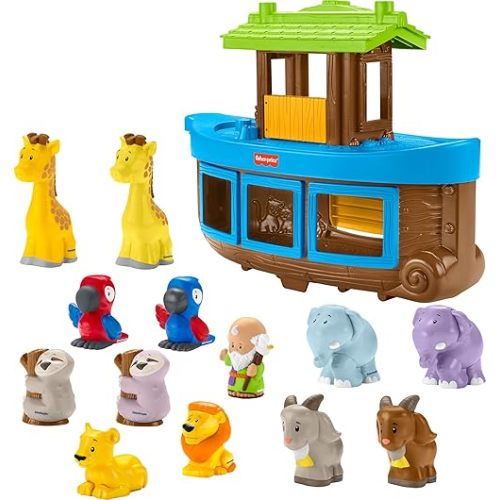 Fisher-Price Little People Toddler Toy Noah’s Ark Playset with 12 Animals & Noah Figure for Pretend Play Kids Ages 1+ Years (Amazon Exclusive)
