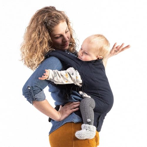 Boba Baby Carrier Classic - Backpack or Front Pack Baby Sling for 7 lb Infants and Toddlers up to 45 pounds (Navy)