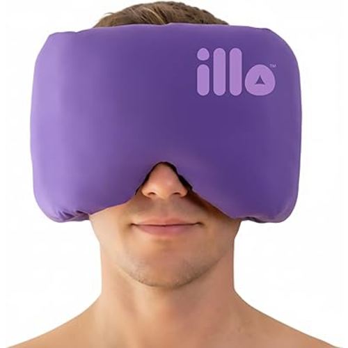 illo Wearable Pillow Sleep Mask | Soft Mulberry Silk Blackout Sleeping & Napping Eye Mask | Best for Home Bed, Work, Camping, Airplane, Side Sleeper | Reversible as Travel Neck Pillow | Women & Men