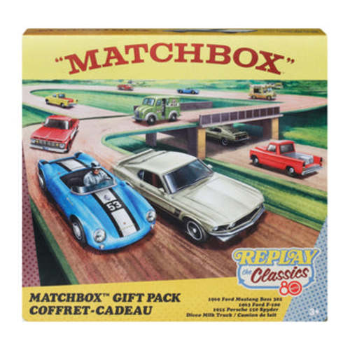 Matchbox Mattel 80Th Anniversary 4-Pack Of Die-Cast 1:64 Scale Toy Cars & Trucks With Moving Parts