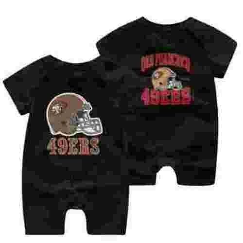 SF 49erss Newborn Baby Boy Girl Football Outfit Sweatshirt Romper Sleeve Pullover Bodysuit Clothes Infant Onesie with T-Shirt Outfits Crewneck Unisex Funny Toddler