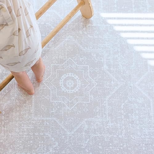 Little Landings Baby Play Mat for Floor - Layla (6x6ft) - Premium EVA Foam Play Mat for Babies & Toddlers (Ages 0-5+) - Non-Toxic Playmat for Tummy Time, Crawling & Playroom - Stylish & Comfortable