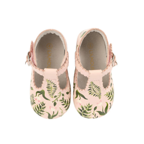 Tulip & Fern Hand-Painted Baby Shoes | Over The Moon