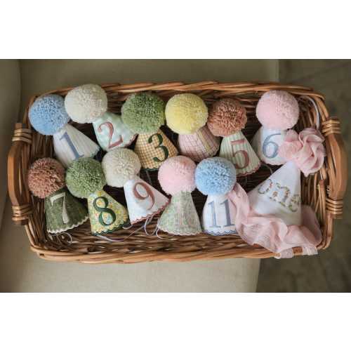 Monthly Milestone Mini Party Hat Set - 12 First Year Birthday Hats