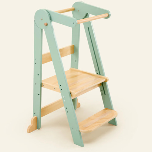 HARPPA Nordi | Foldable Toddler Tower – Compact Montessori-Inspired Standing Tower for Ages 2–6, Wooden Convertible Tower for Kitchen, Bathroom & More