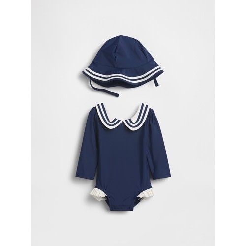 Baby Sailor Rash Guard Swim Set