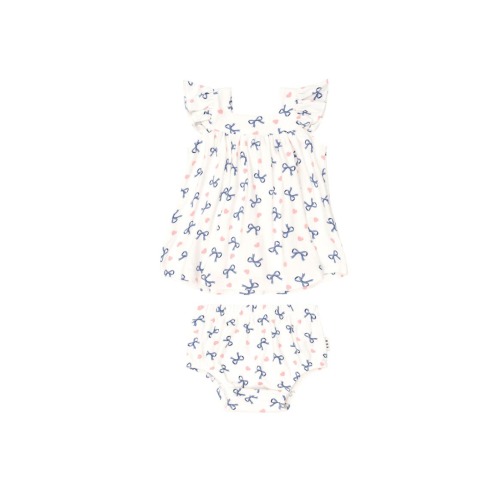 Hearts And Bows 2Pc Top And Bloomer Set