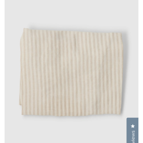Natural Striped Linen Baby Lounger Cover