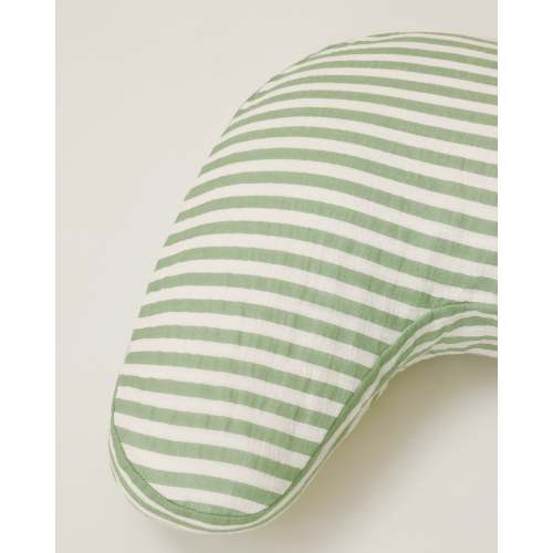 Organic Cotton Muslin Modern Boppy Nursing Pillow Cover | Sage Stripe - Storq by Kindred Bravely