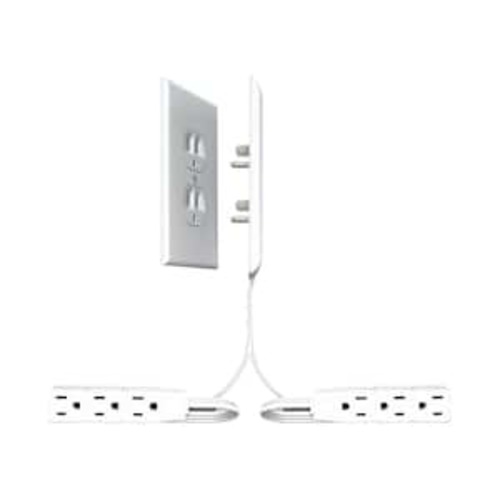 Ultra-Thin Outlet Cover 3-Foot Cord with Power Strips
