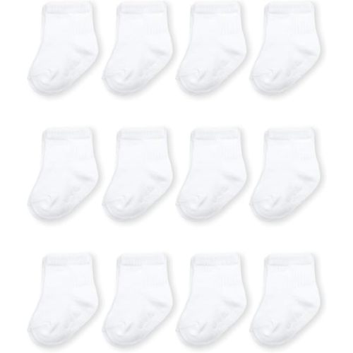 Fruit of the Loom Baby & Toddler Grow & Fit Flex Zones Cotton Stretch Socks - Unisex, Girls, Boys