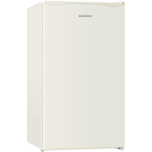 BANGSON Mini Fridge with Freezer, 3.2Cu.Ft, Single Door Small Refrigerator, Energy-efficient, Low Noise, Mini fridge for Bedroom Dorm and Office, Cream White