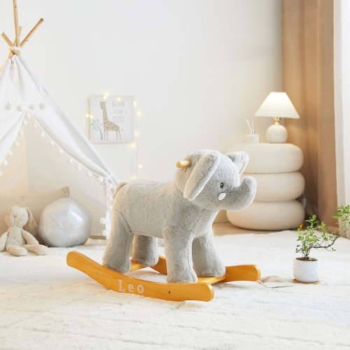 Little Nest Toddler Elephant Plush Rocker Chair