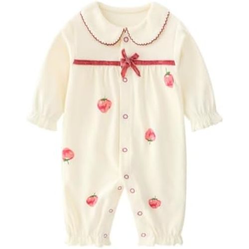 Infant Baby Girl Long Sleeve Romper Cotton Cute Print 0-18 Months