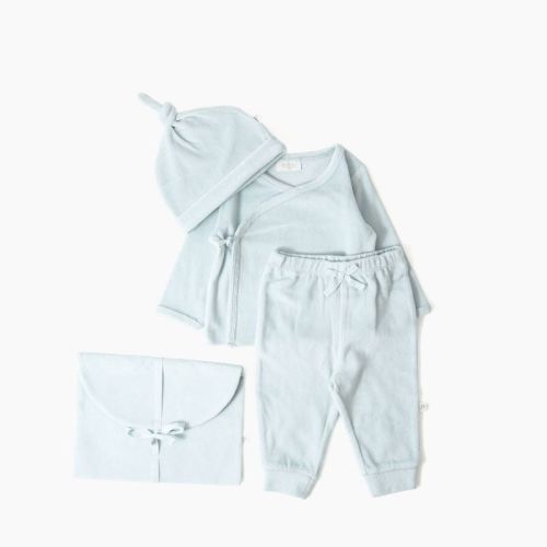 Picolette by Olivia Culpo Baby Boys' 4pc Velour Gift Set - Blue 0-3M