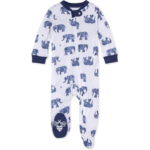 Burt's Bees Baby Sleep and Play PJs, 100% Organic Cotton One-Piece Zip Front Romper Jumpsuit Pajamas