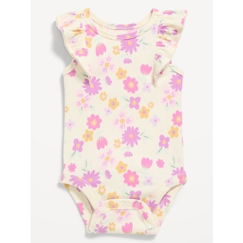 Ruffle-Trim Ribbed Bodysuit for Baby