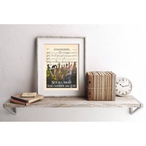Lord of the Rings Not All Those Who Wander Are Lost Sheet Music Art Print