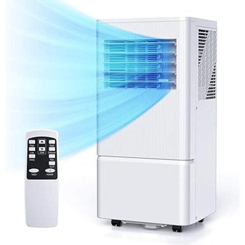 Air Choice 8000 BTU Portable Air Conditioner, 3-in-1 Room Air Conditioners Portable for Rooms Up to 350 Sq.Ft, Sleep Mode, 24H Timer, AC Unit with Remote Control & Digital Display, Window Kit Included