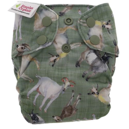 Newborn All in One - Color: “Goats” - Blueberry Simplex