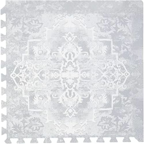 Toddlekind Playmat - Premium Foam Playmat 4 x 6 feet 6 Tile Extra Thick Foam Floor Puzzle Mat for Babies/Toddlers Stylish Non-Toxic Odorless. Perfect for Tummy Time Crawling and Play. 0m+ (Pearl Blue)