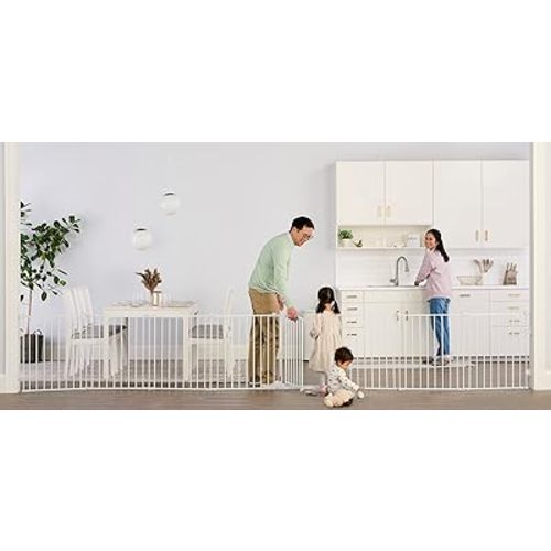 Regalo 194-Inch Super Wide Adjustable Baby Gate and Play Yard, 2-In-1, Bonus Kit, Includes 4 Pack of Wall Mounts