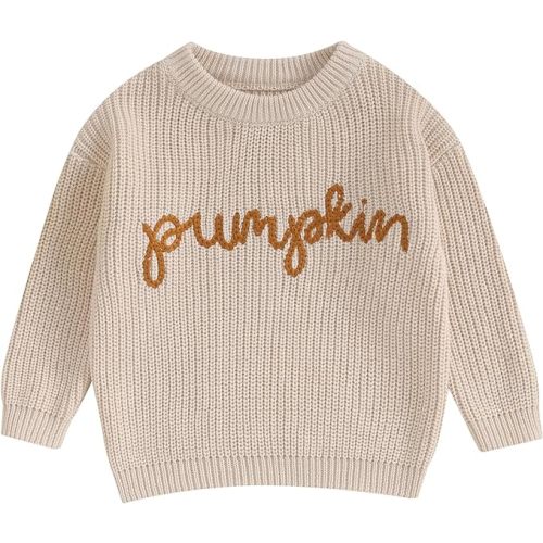 Infant Baby Boy Girl Oversized Knit Sweater Chunky Long Sleeve Pullover Sweater Shirts Warm Fall Winter Tops Clothes