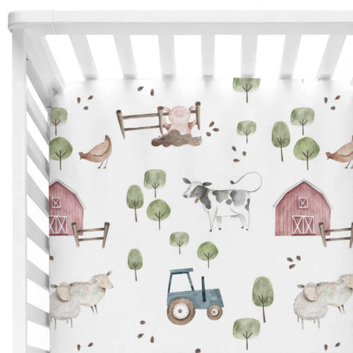 Frankies Farm Party Crib Sheet