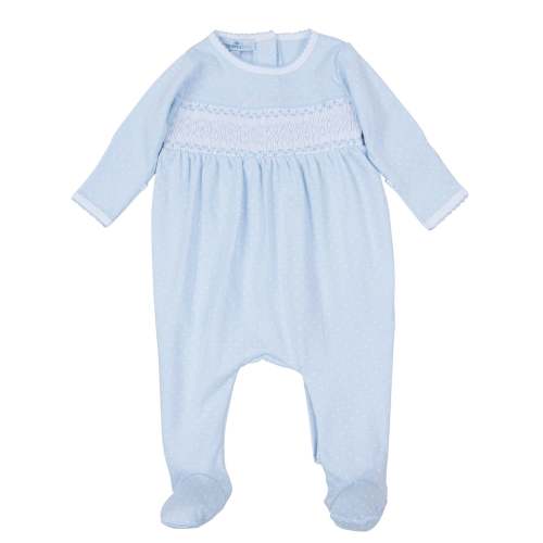 Simply Sweet Smocked Footie - Light Blue