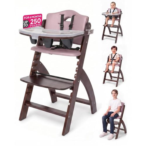 Abiie Beyond Junior Convertible Wooden High Chair with Removable Tray