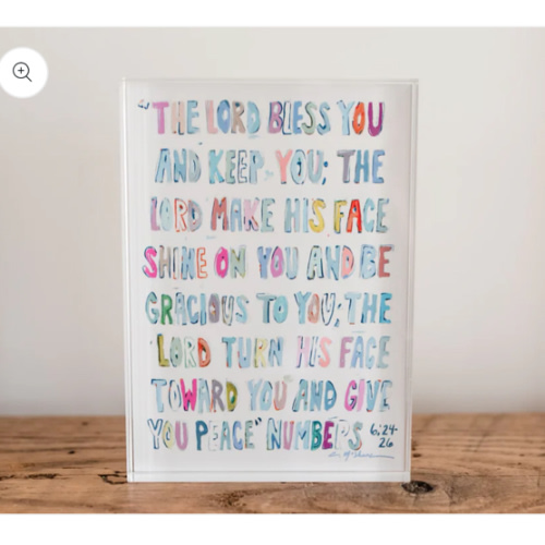 "Numbers" acrylic block