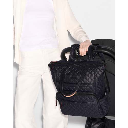 Metro Utility Quilted Backpack in Black | MZ Wallace