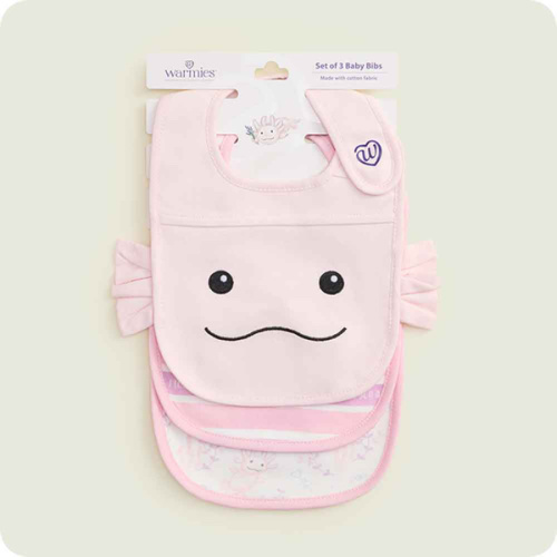 Pink Axolotl Bib Set – Warmies USA