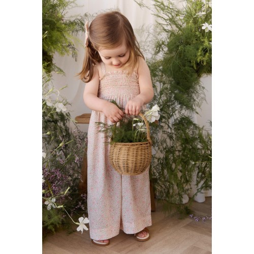 Organic Cotton Arabella Jumpsuit - Flora Pink