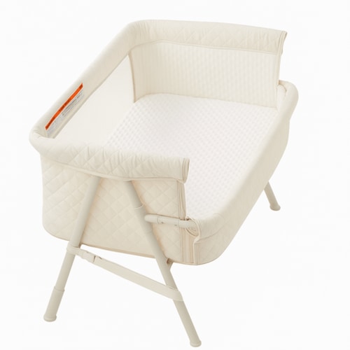 2-in-1 Baby Bassinet with Auto-Lock Wheels, and Breathable Mesh