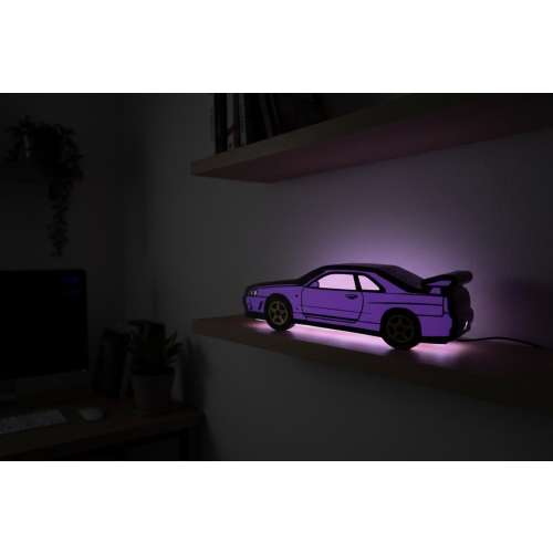 R34 Skyline LED Light: Custom Color JDM Car Garage Decor