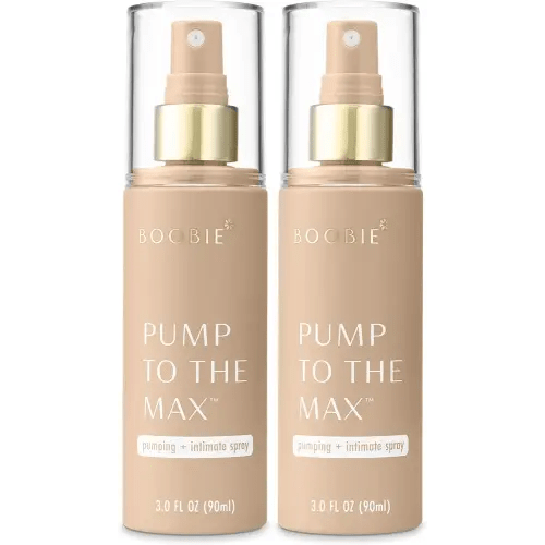 Boobie Pump to the Max Pumping Spray for Breastfeeding Moms PLUS Intimate Spray | Increase Milk Supply & Ease Postpartum Discomfort During Nursing & Intimacy | Pregnancy & Beyond, 3 oz (2-Pack)