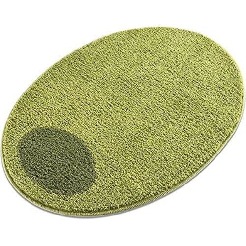 Olive Rug – Ultra Soft Green Accent Rug for Kitchen, Bathroom, Bedroom, or Living Room – 32"x22.5" Unique Plush Shag Indoor Carpet