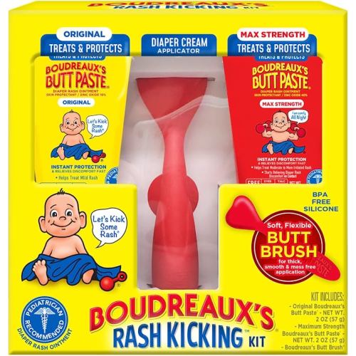 Boudreaux's Butt Paste Complete Rash Kicking Kit, Diaper Rash Cream Ointments for Baby & Applicator