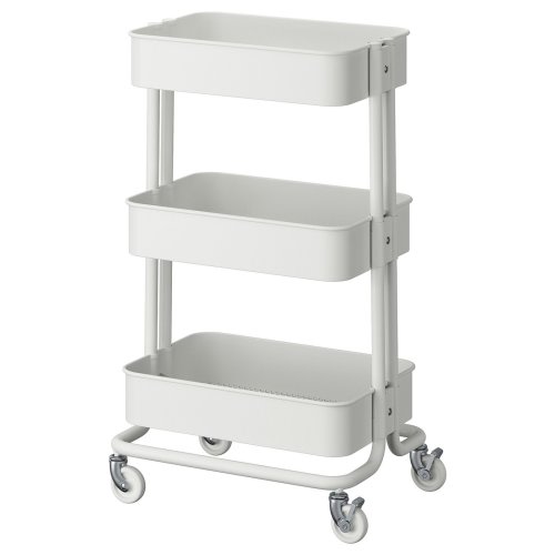 RÅSKOG Trolley - white 35x45x77 cm