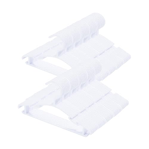 VIIBASE 100 Pack White Baby Nursery Closet Hangers, Non-Slip Laundry Infant Pant Hanger for Newborn Clothes Gift, Ultra-Thin Plastic Hanger for Girl Boy Toddler Kid