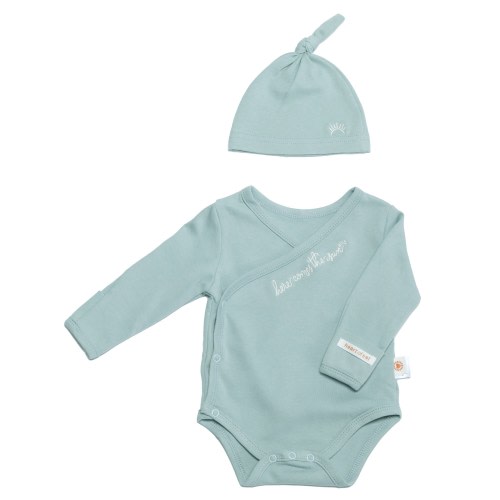 Here Comes the Sun Baby Romper | Beatles Baby Outfit | Blue Infant Bodysuit & Hat | Unisex Baby Shower Gift | Rock Baby Clothes