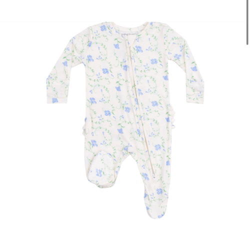 2 Way Zipper Ruffle Back Footie - Sweet Vines – Angel Dear